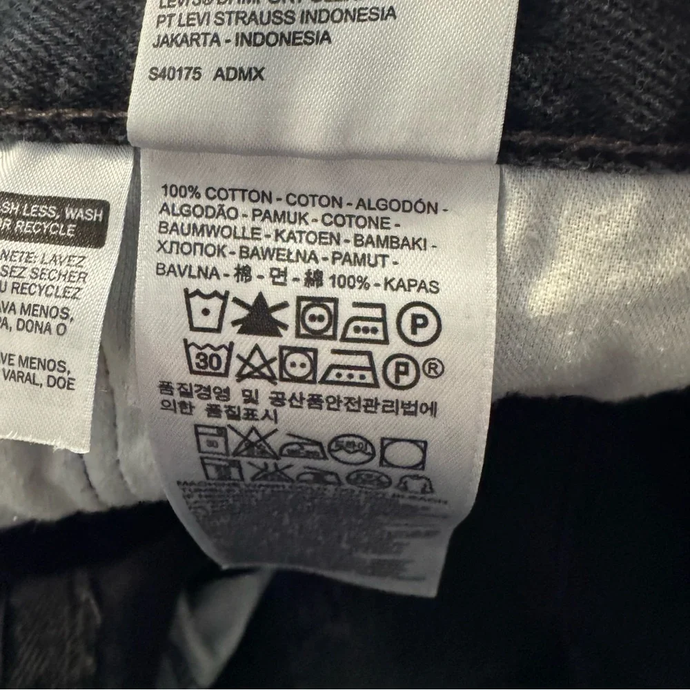 Levi’s 505‎ Regular Fit Men’s Jeans 38x32 100% Cotton Charcoal/Soft Black